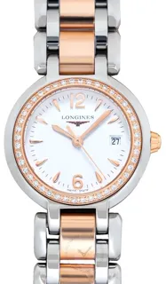 Longines PrimaLuna L8.110.5.19.6 Rose gold and Stainless steel White