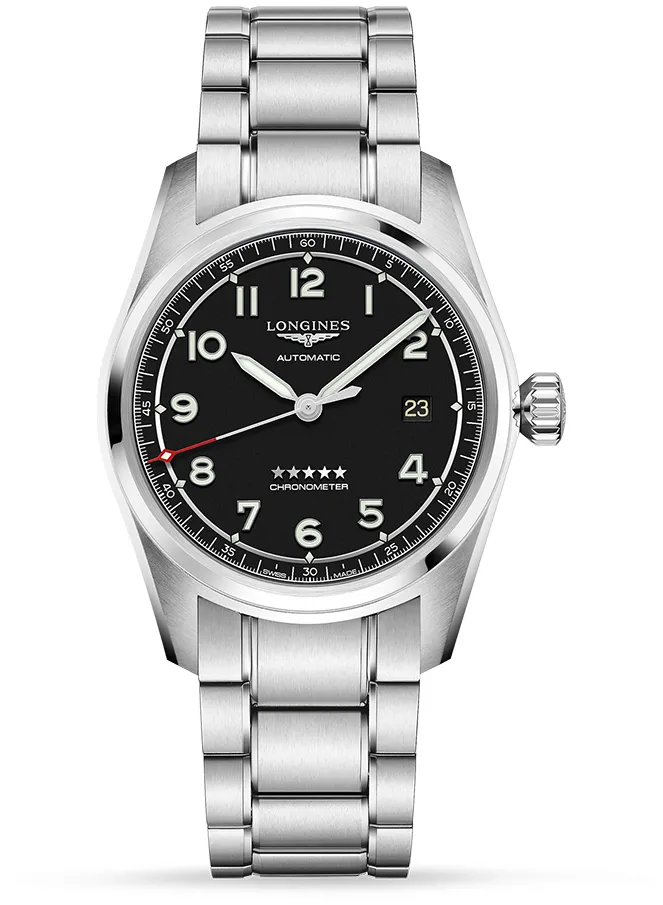 Longines Spirit L3.810.4.53.6 40mm Stainless steel Black