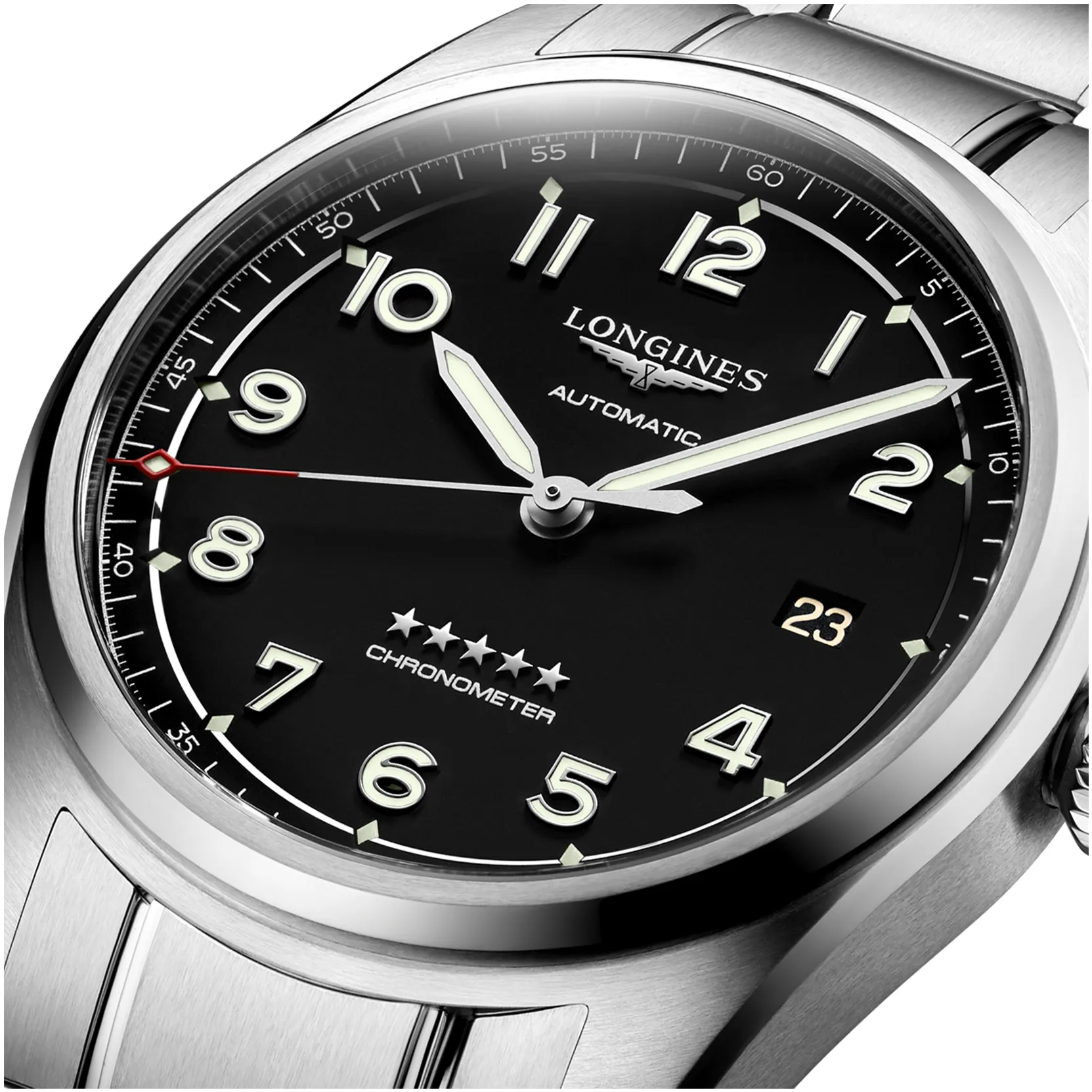 Longines Spirit L3.810.4.53.6 40mm Stainless steel Black 2