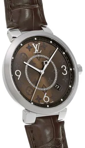 Louis Vuitton QA005Z 39mm Stainless steel Brown 2