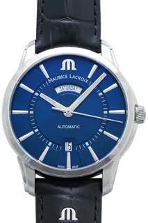 Maurice Lacroix Pontos PT6358-SS001-430-1 Stainless steel Blue