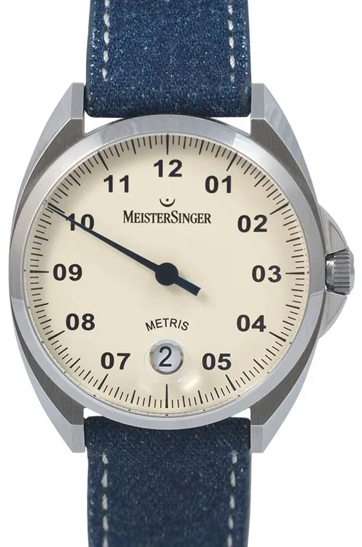 MeisterSinger New Vintage ME903_SD04-2 38mm Stainless steel Ivory