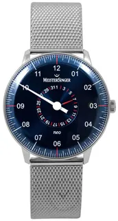 MeisterSinger New Vintage NED917_MLN18 Stainless steel Blue