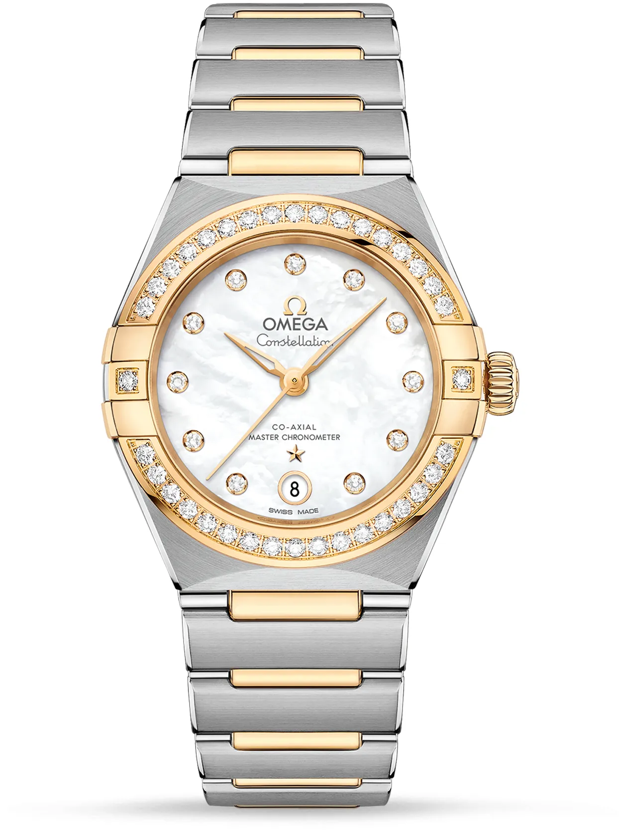 Omega Constellation 131.25.29.20.55.002 29mm Stainless steel and 18k yellow gold White