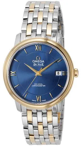 Omega De Ville 424.20.37.20.03.001 37mm Yellow gold and stainless steel Blue