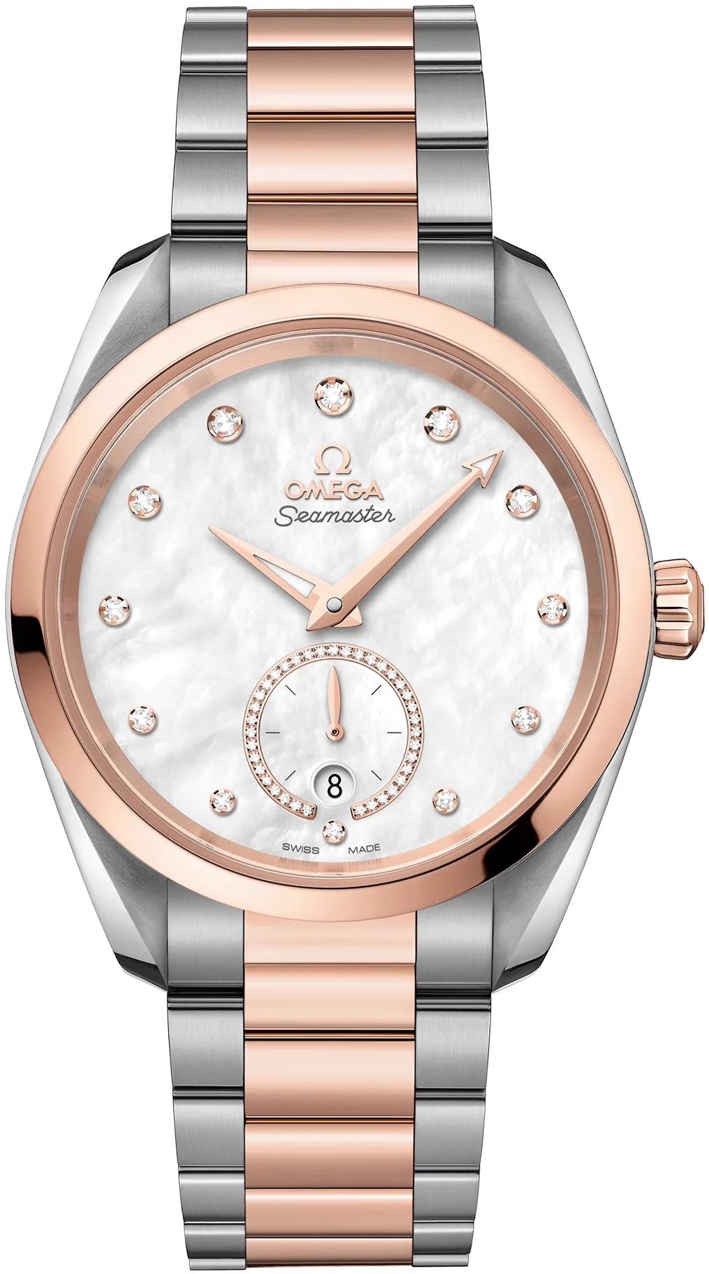 Omega Seamaster Aqua Terra 220.20.38.20.55.2 38mm Stainless steel and 18k rose gold Diamond and Mother-of-pearl