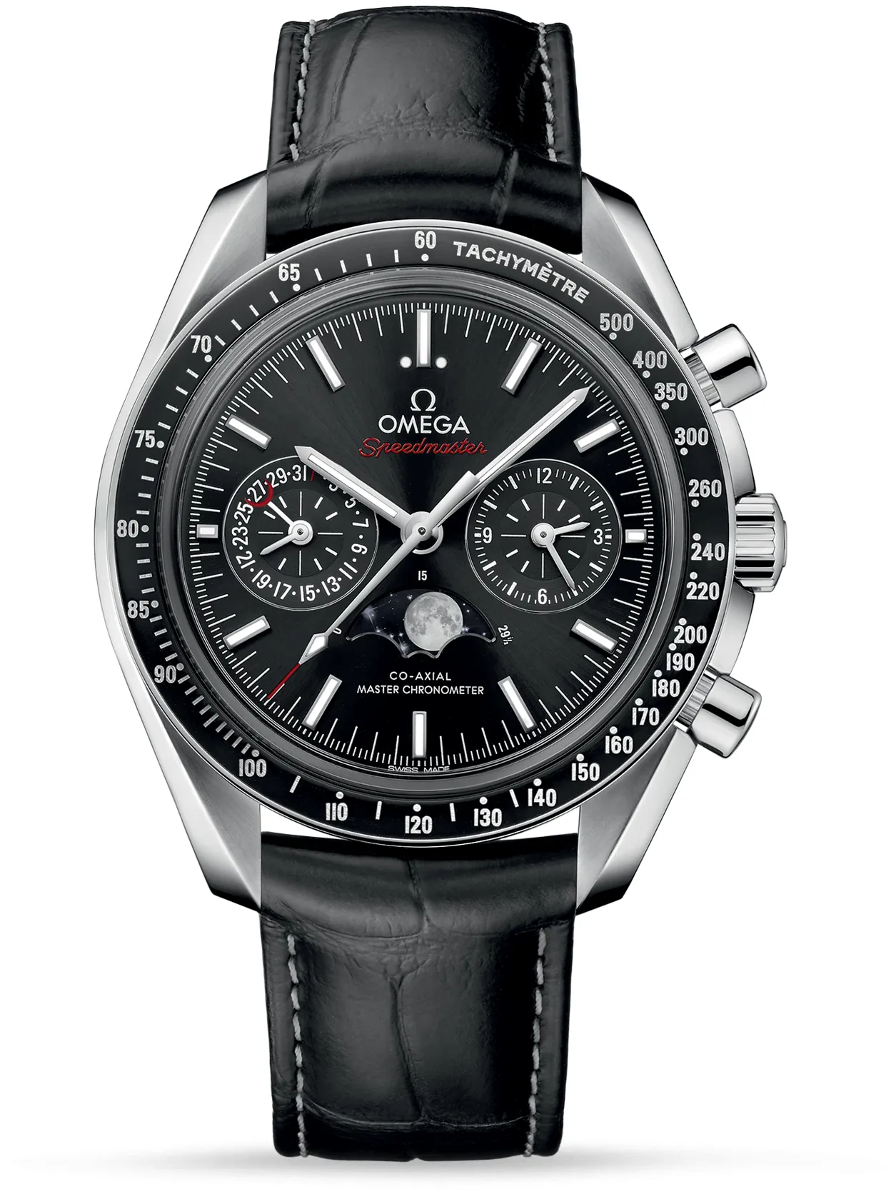 Omega Speedmaster Professional Moonwatch Moonphase 304.33.44.52.01.001 44.5mm Stainless steel Black