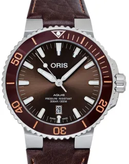 Oris Aquis 01 733 7730 4152-07 5 24 12EB Stainless steel Brown