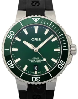 Oris Aquis Date 01 733 7732 4157-07 4 21 64FC Stainless steel Green