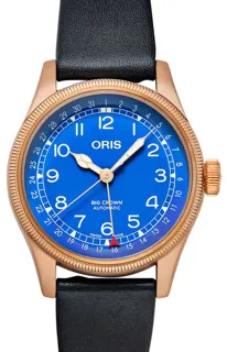 Oris Big Crown Pointer Date 01 754 7741 3185-SET Bronze Blue