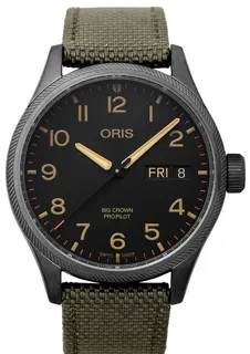 Oris ProPilot 01 752 7698 4274-Set TS Stainless steel and Gray PVD Black