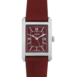 Oris Rectangular 01 561 7783 4068-07 5 19 18 Stainless steel Red