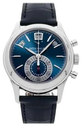 Patek Philippe Annual Calendar Chronograph 5960P-015 40mm Platinum Blue