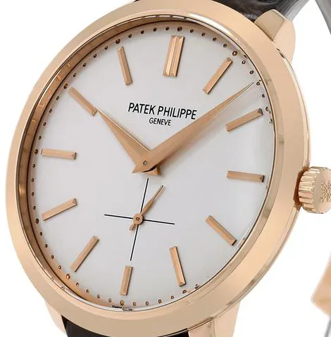 Patek Philippe Calatrava 5123R-001 38mm Rose gold Silver 2