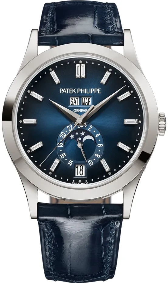 Patek Philippe Complications 5396G-017 38mm White gold Blue