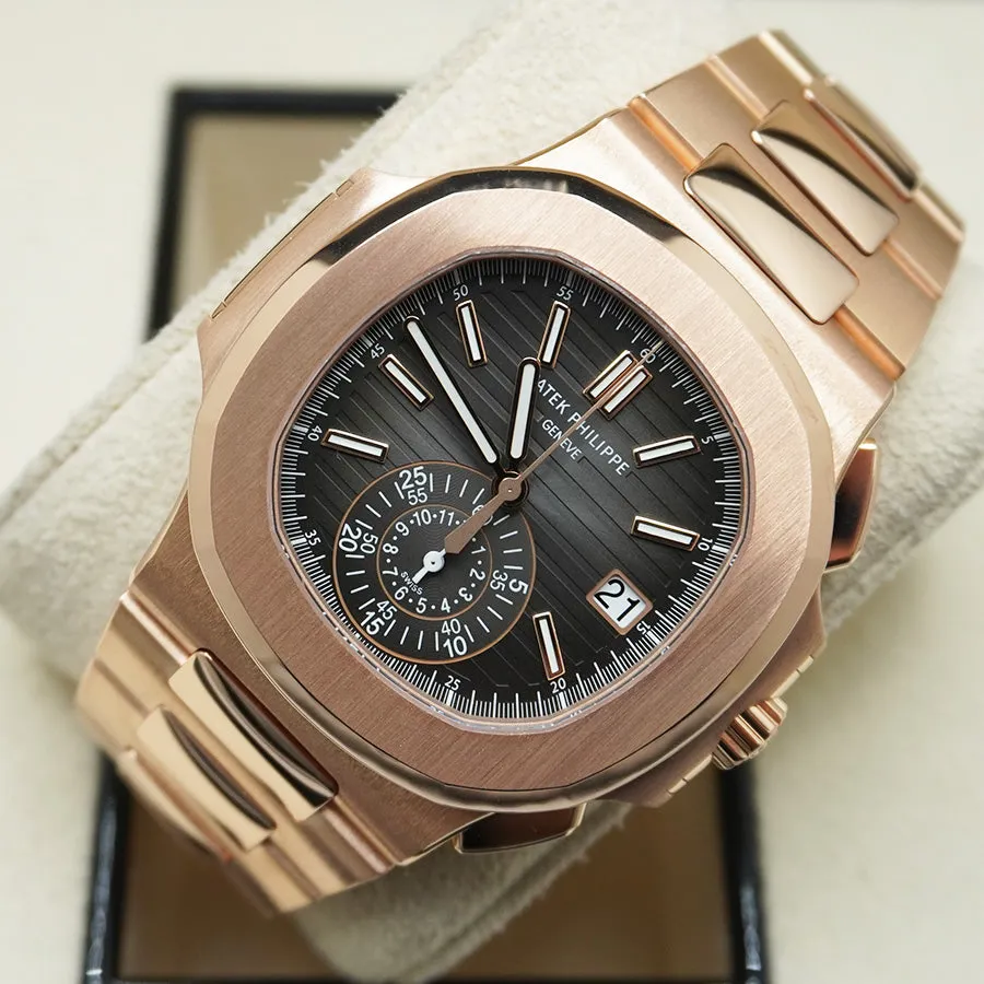 Patek Philippe Nautilus 5980/1R-001 40.5mm Rose gold Black 2