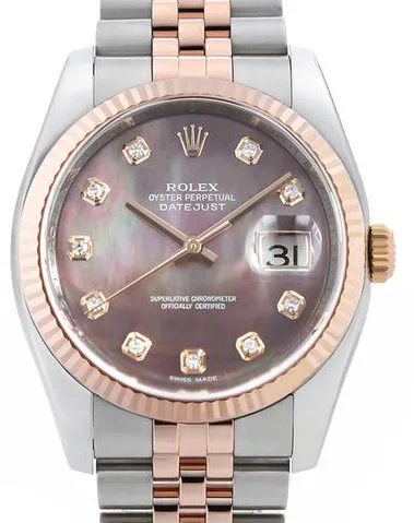 Rolex Datejust 36 116231NG 36mm Yellow gold and Stainless steel Black