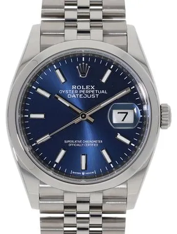 Rolex Datejust 36 126200 36mm Stainless steel Blue