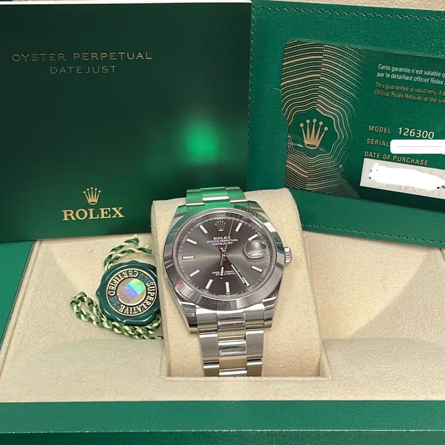 Rolex Datejust 41 126300-0007 41mm Oystersteel Gray