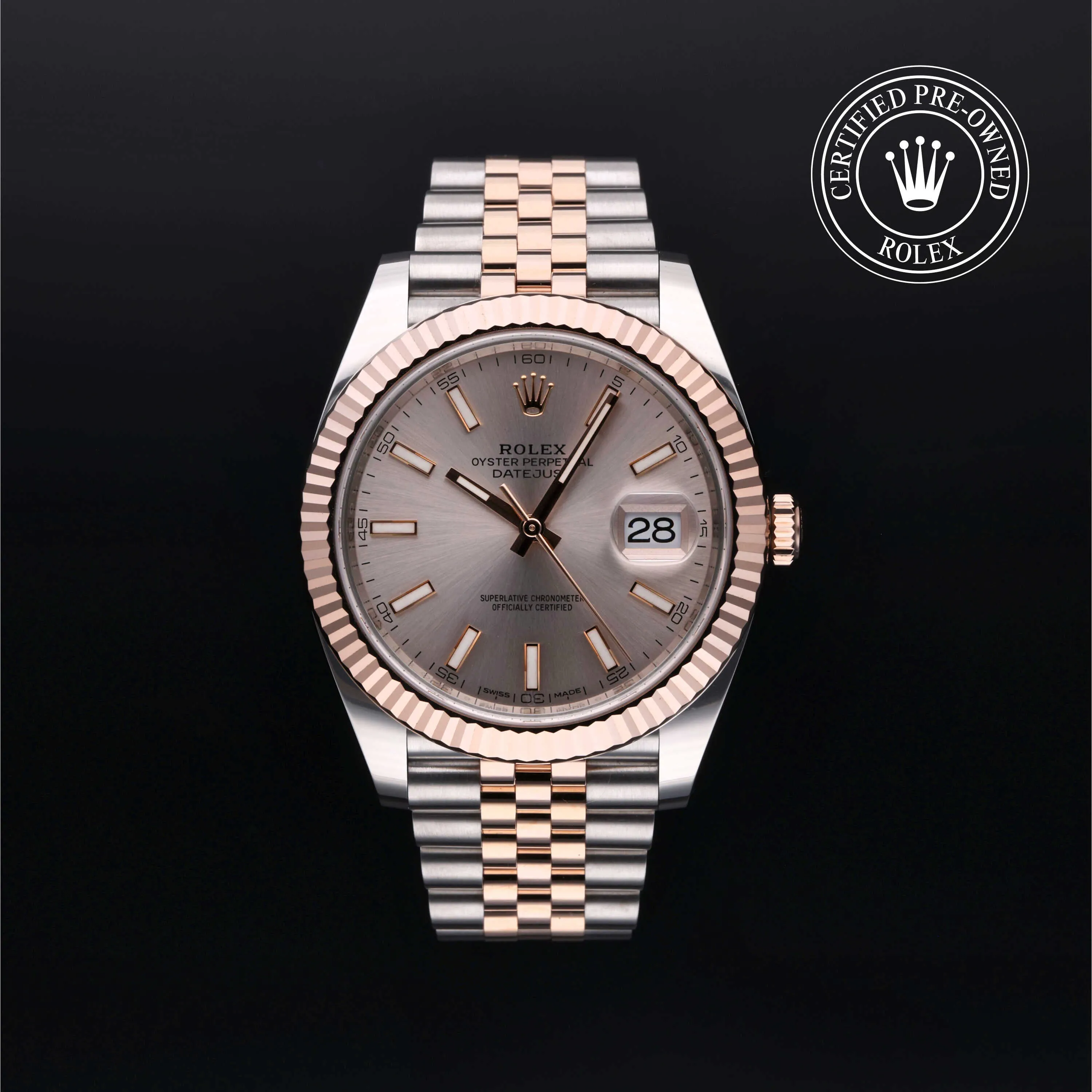 Rolex Datejust 41 126331 41mm Oystersteel and Everose gold Champagne