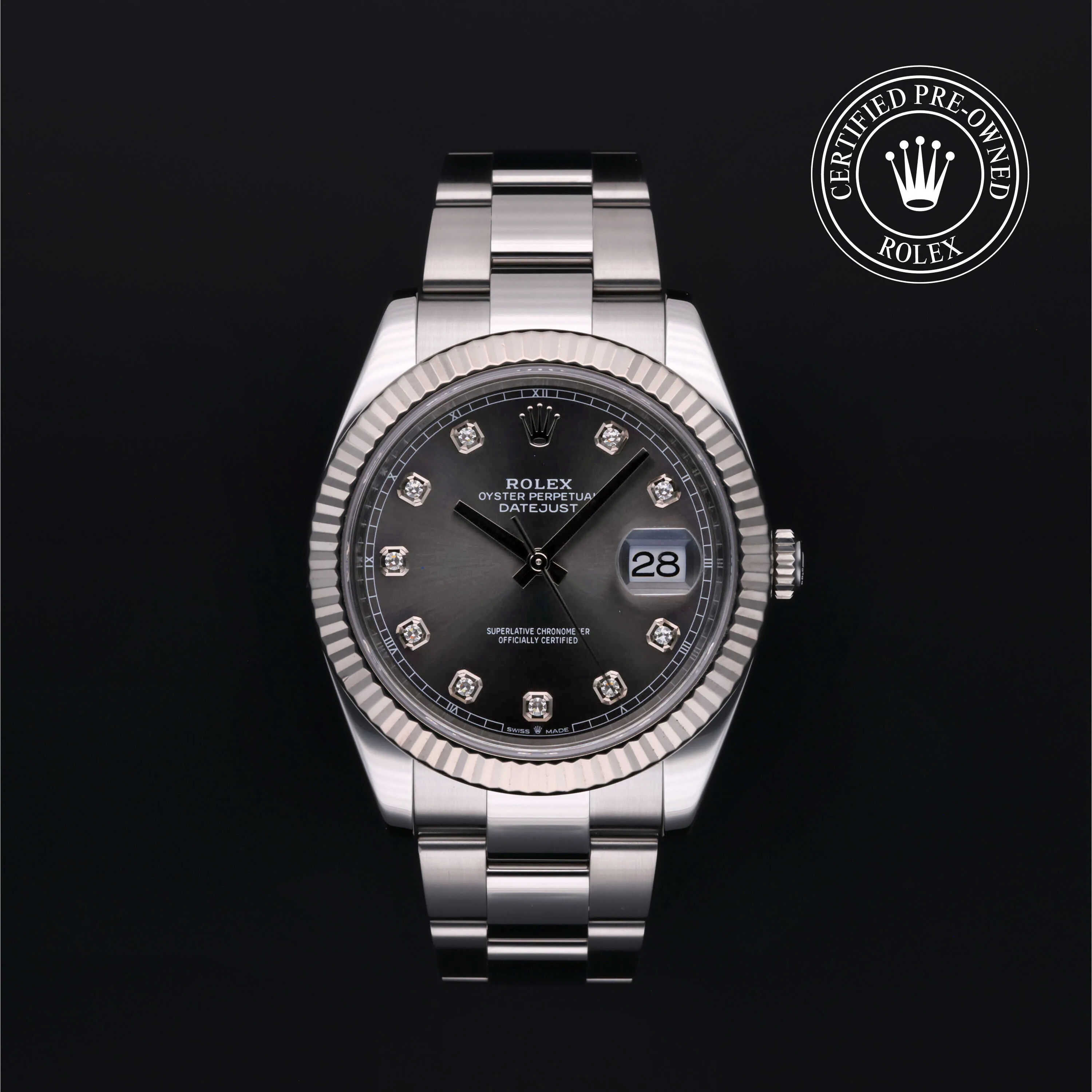 Rolex Datejust 41 126334 41mm White gold and Oystersteel Gray