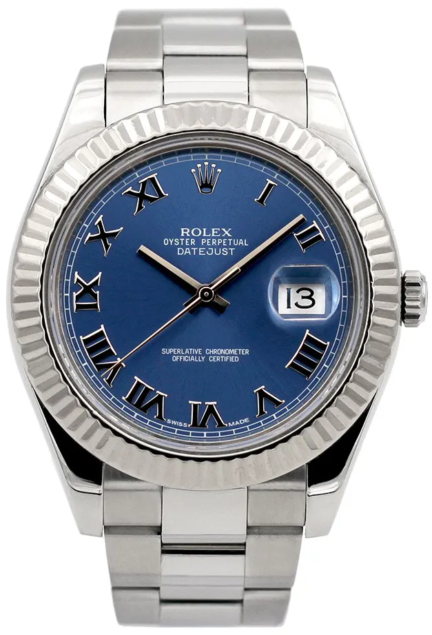 Rolex Datejust II 116334 41mm Stainless steel Blue