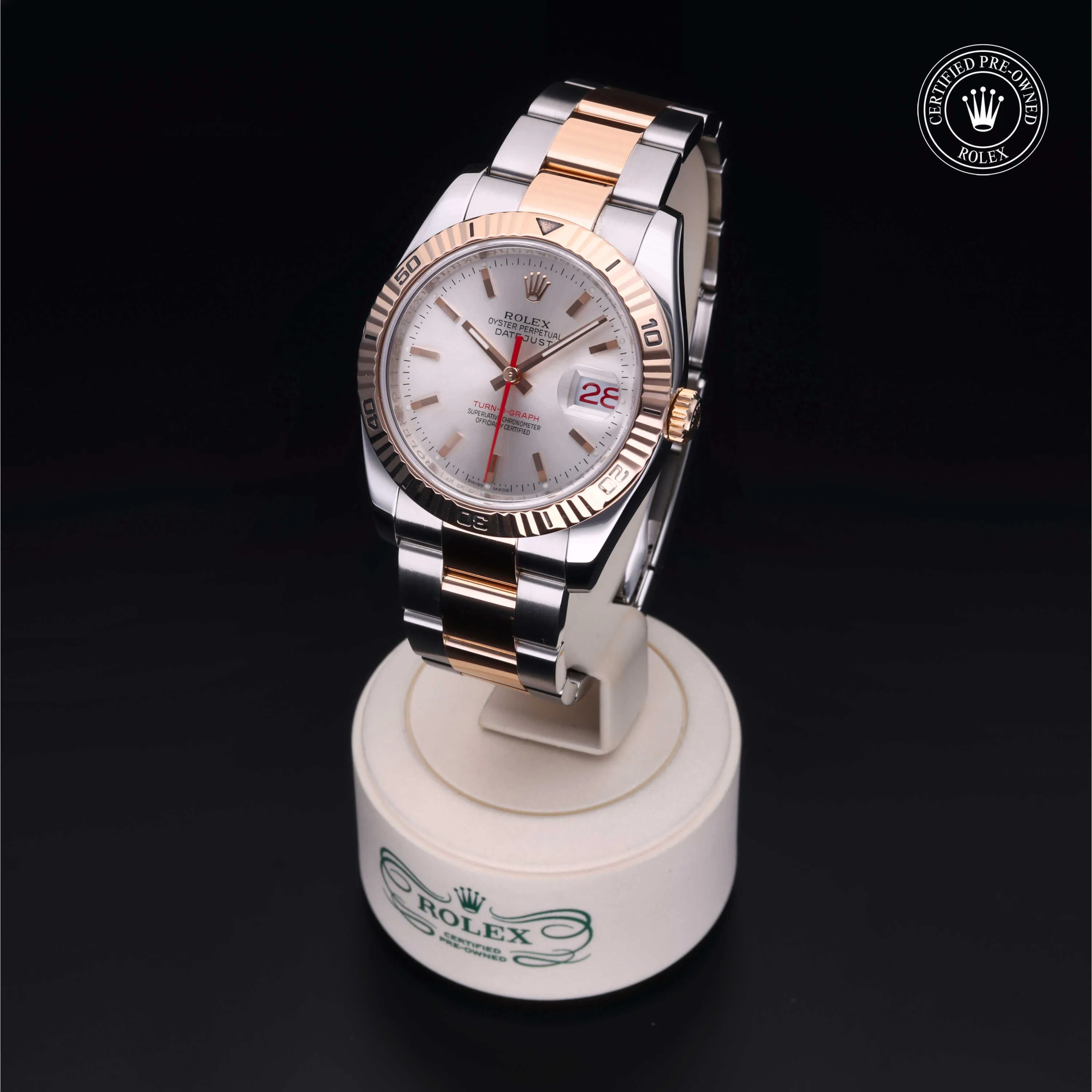 Rolex Datejust Turn-O-Graph 116261 36mm Oystersteel and Everose gold Silver 1