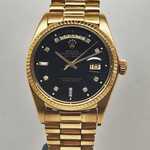 Rolex Day-Date 36 1803 36mm Yellow gold Black