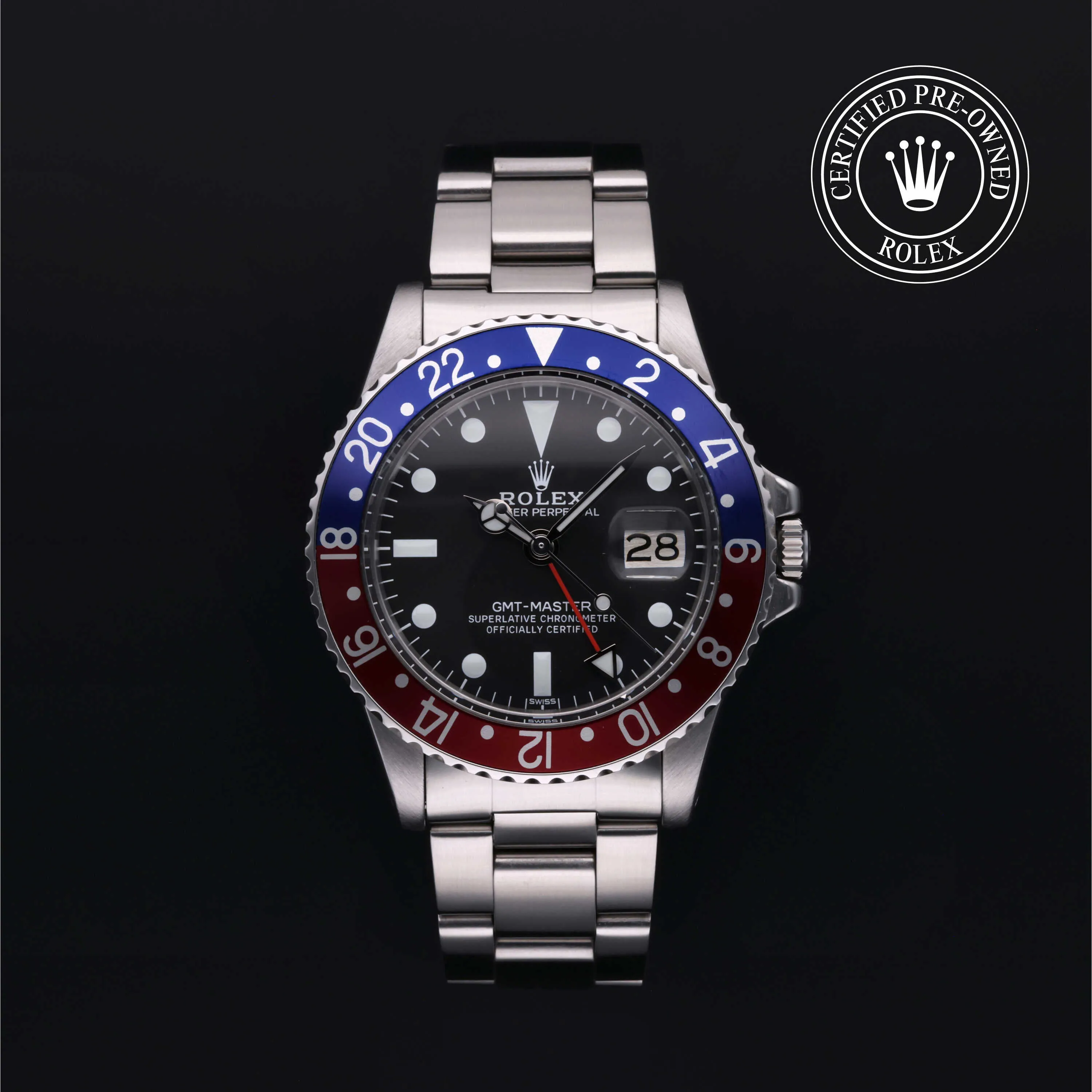 Rolex GMT-Master 16750 40mm Oystersteel Black