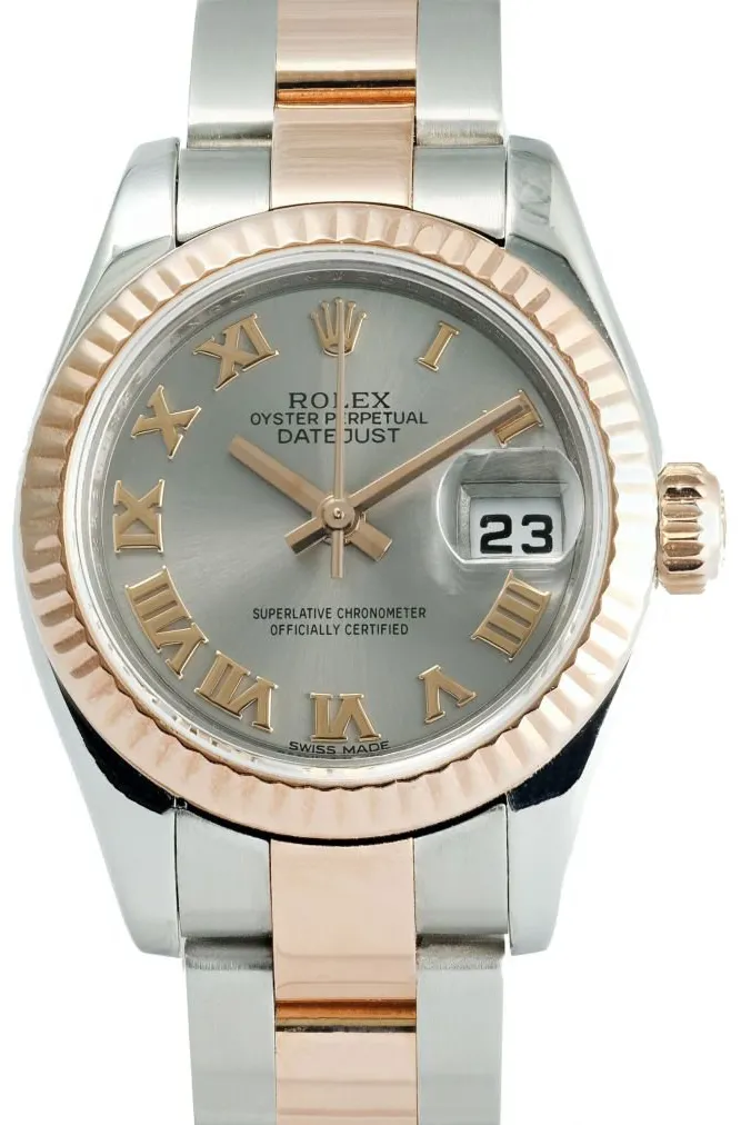 Rolex Lady-Datejust 179171 26mm Rose gold and Stainless steel Gray