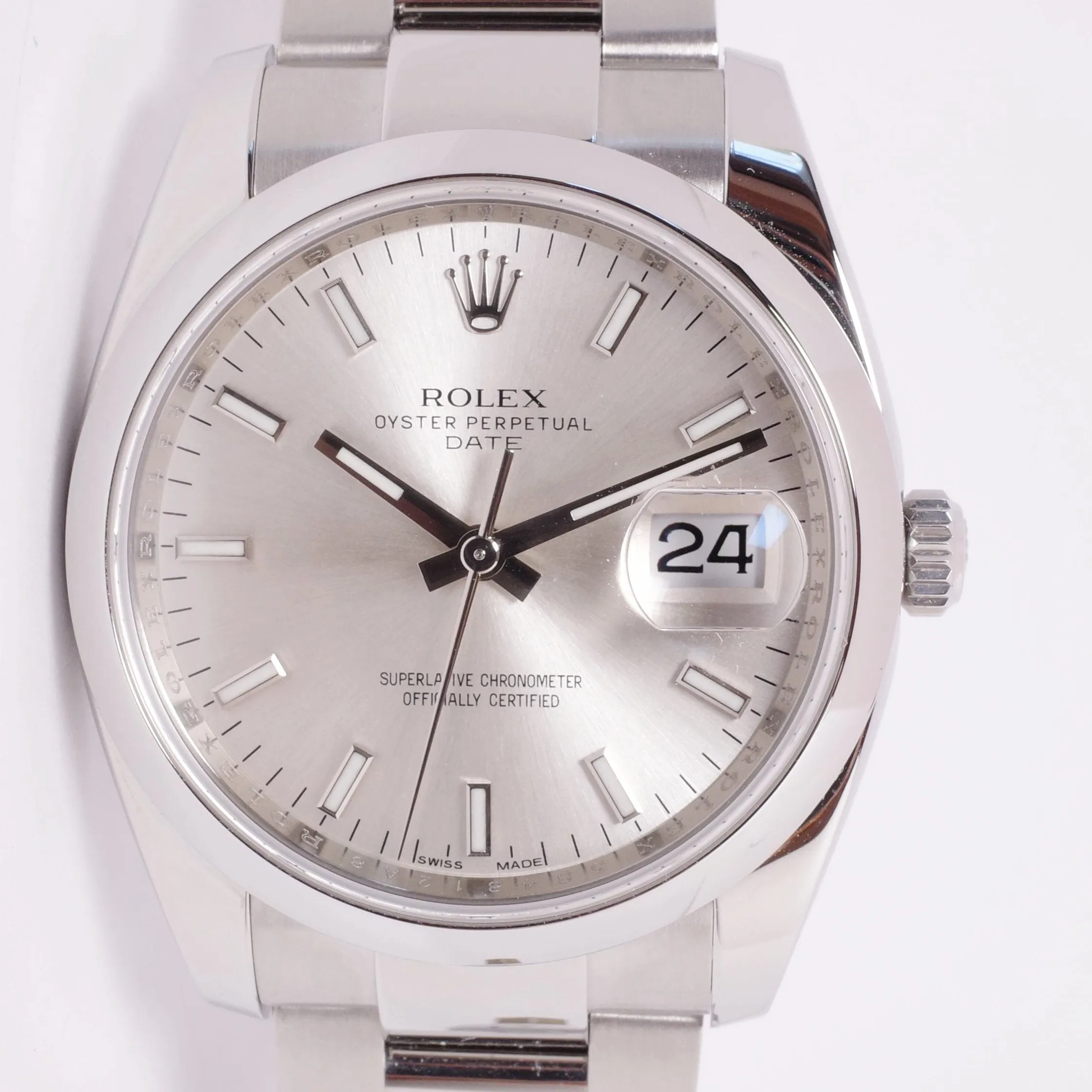 Rolex Oyster Perpetual Date 115200 34mm Stainless steel Silver