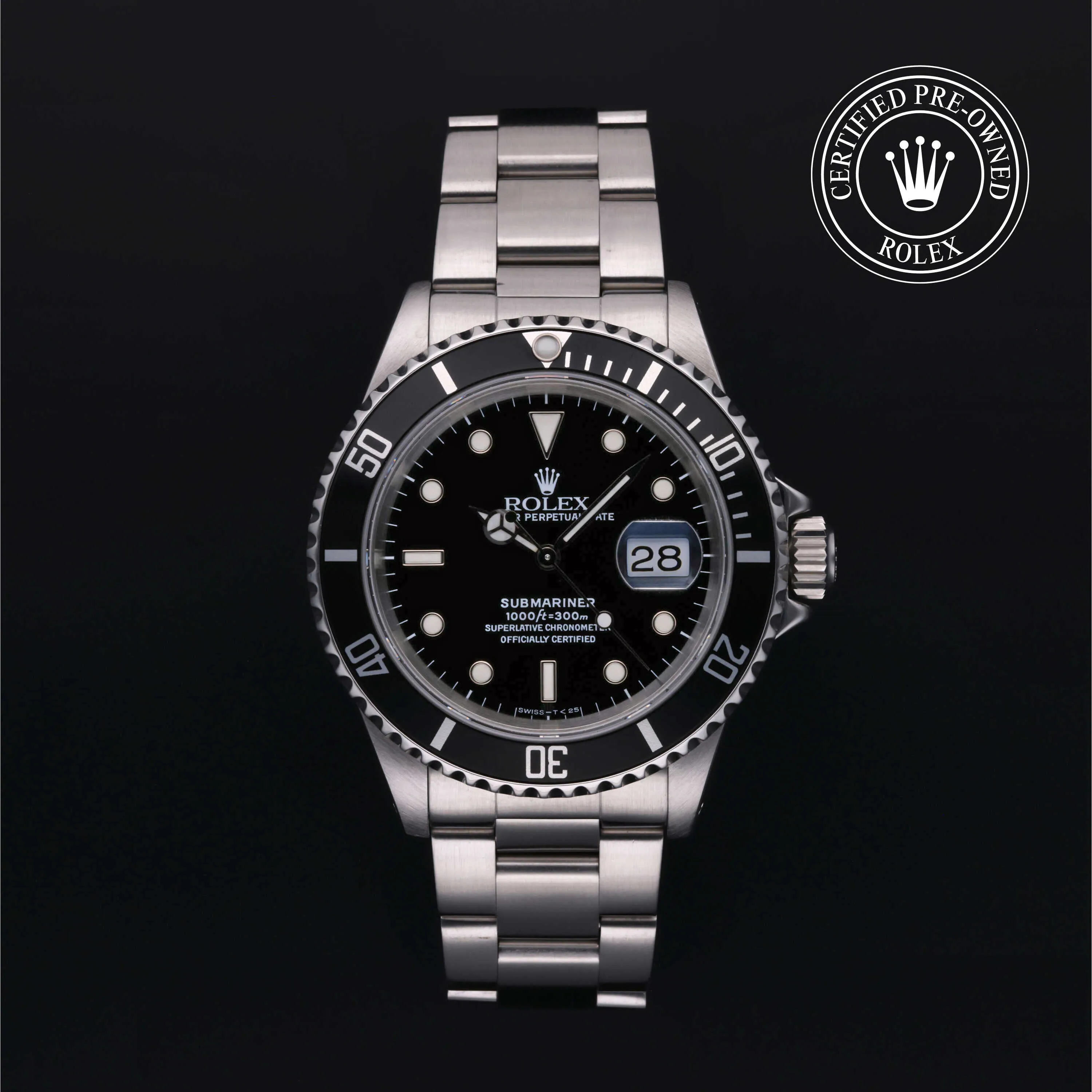 Rolex Submariner 16610 40mm Oystersteel Black