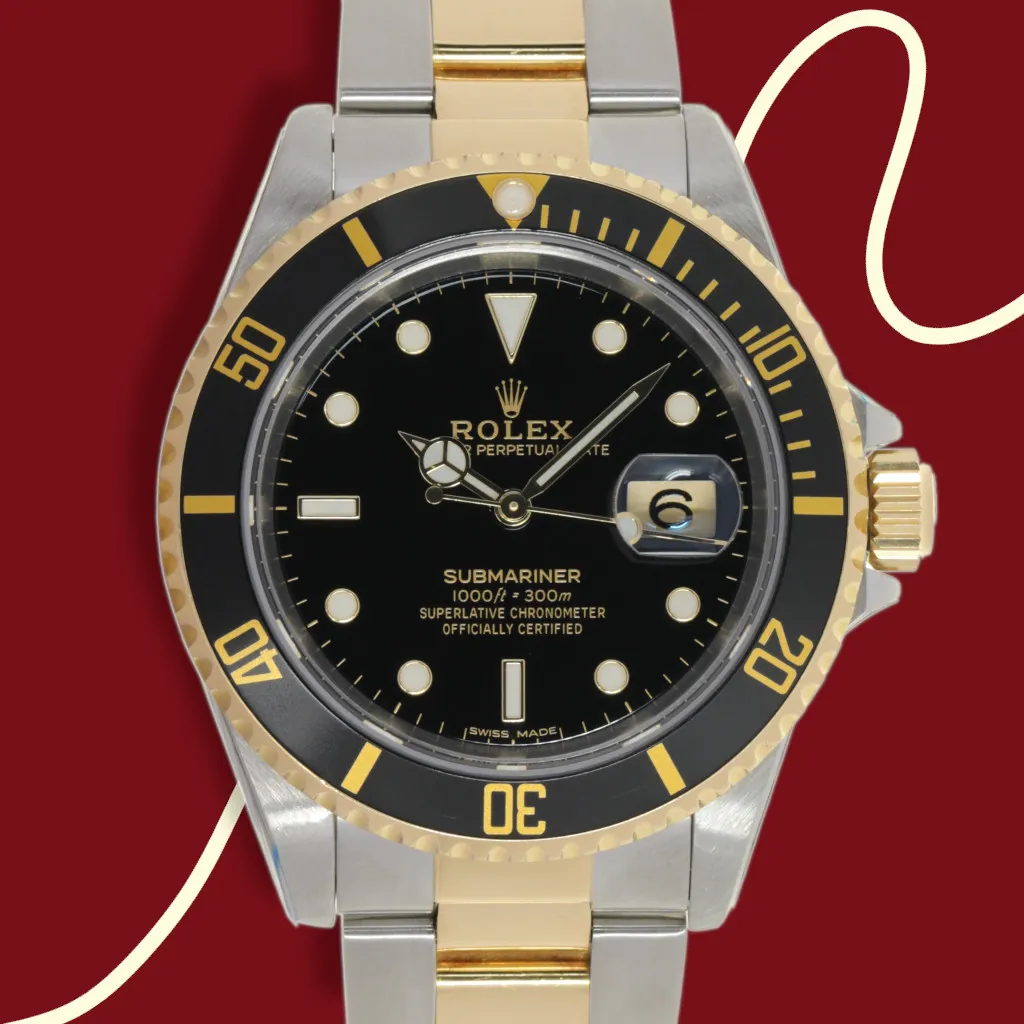 Rolex Submariner 16613 40mm Yellow gold and Stainless steel Blue