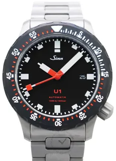 Sinn Diving Watches 1010.050-Solid-2LSS 44mm Stainless steel Black