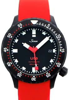 Sinn Diving Watches 1050.020-Silicone-LFC-Red 41mm Stainless steel Black