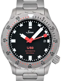 Sinn Diving Watches 1050.030-Solid-2LSS Stainless steel Black