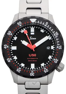 Sinn Diving Watches 1050.040-Solid-2LSS Stainless steel Black