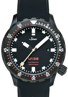 Sinn Diving Watches 1010.0241-Silicone-LFC-Blk Stainless steel Black