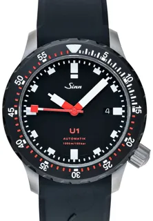 Sinn Diving Watches 1010.050-Silicone-LFC-Blk 44mm Stainless steel Black