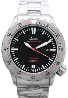 Sinn Diving Watches 212.040-Solid-2LSS 47mm Stainless steel Black