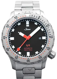 Sinn Diving Watches 1010.010-Soild-2LSS 44mm Stainless steel Black