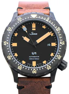 Sinn Diving Watches 1010.023-Leather-Cowhide in Vintage-Style-DSB-Brown 44mm Stainless steel White