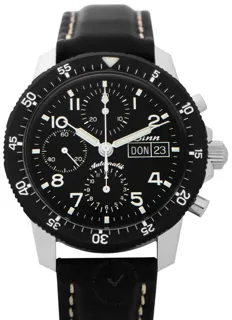 Sinn Instrument Chronographs 103.031-Leather-Cowhide-Blk Stainless steel Black