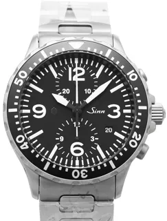 Sinn Instrument Chronographs 757.010-Solid-2LSS 43mm Stainless steel Black