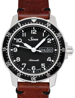 Sinn Instrument Watches 104.011-Leather-CIVS-Brw-DSB Stainless steel Black