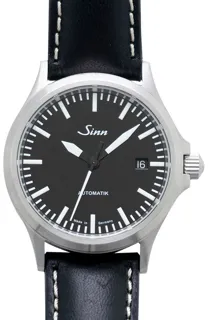 Sinn Instrument Watches 556.010-Leather-Cowhide-RL-Blk-CSW Stainless steel Black