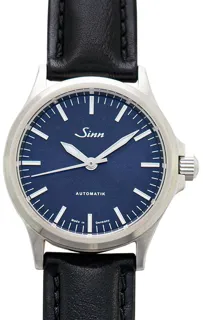 Sinn Instrument Watches 556.0104-Leather-Calfskin-Blk Stainless steel Blue