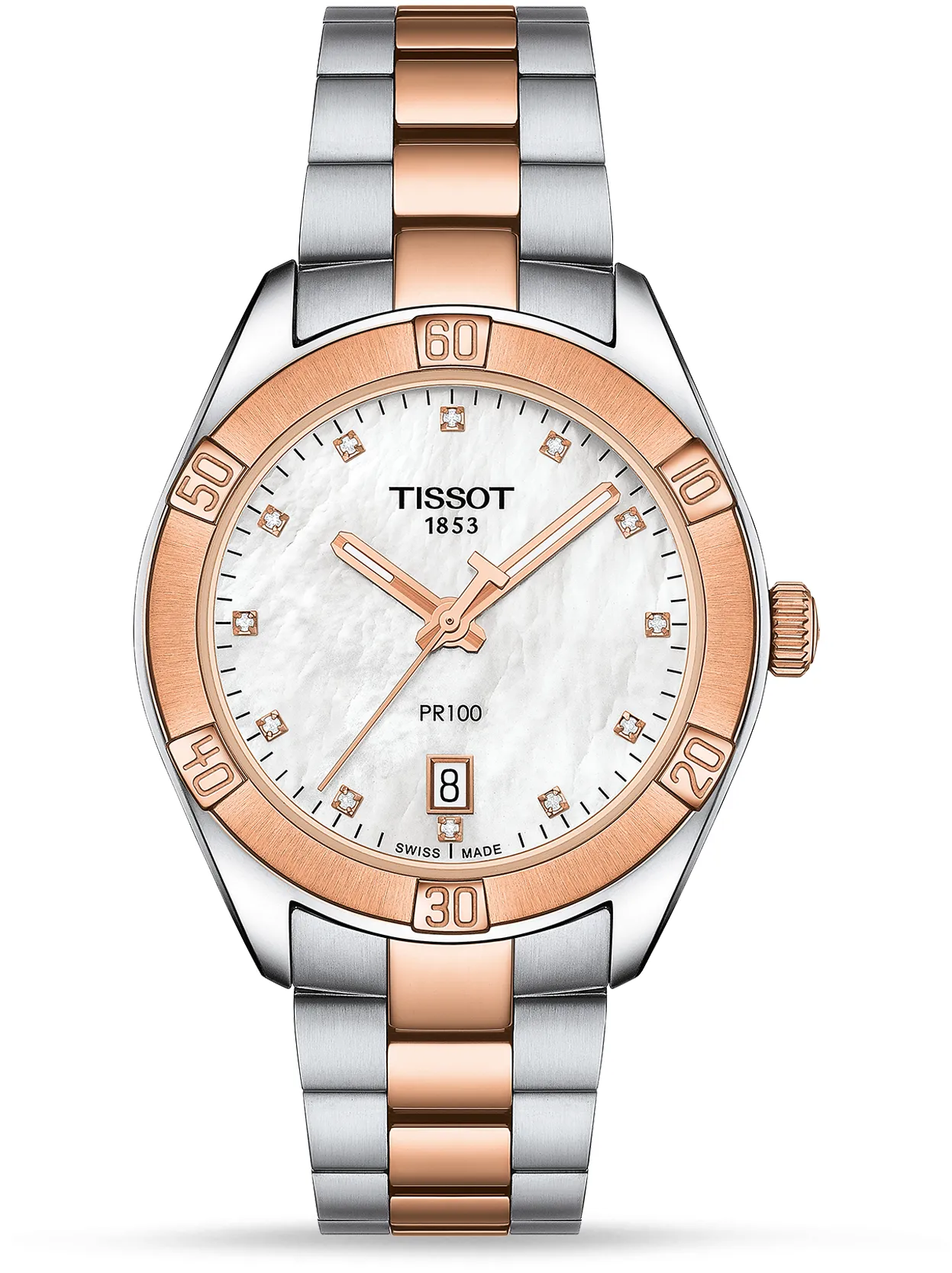 Tissot PR 100 T101.910.22.116.00 35mm Stainless steel and PVD White Mother of Pearl