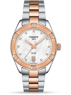 Tissot PR 100 T101.910.22.116.00 Rose gold and Stainless steel White