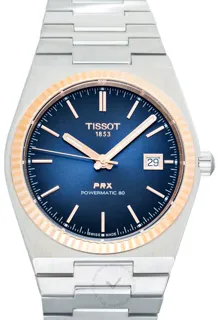 Tissot PRX T931.407.41.041.00 Stainless Steel,18kt Rose Gold Black